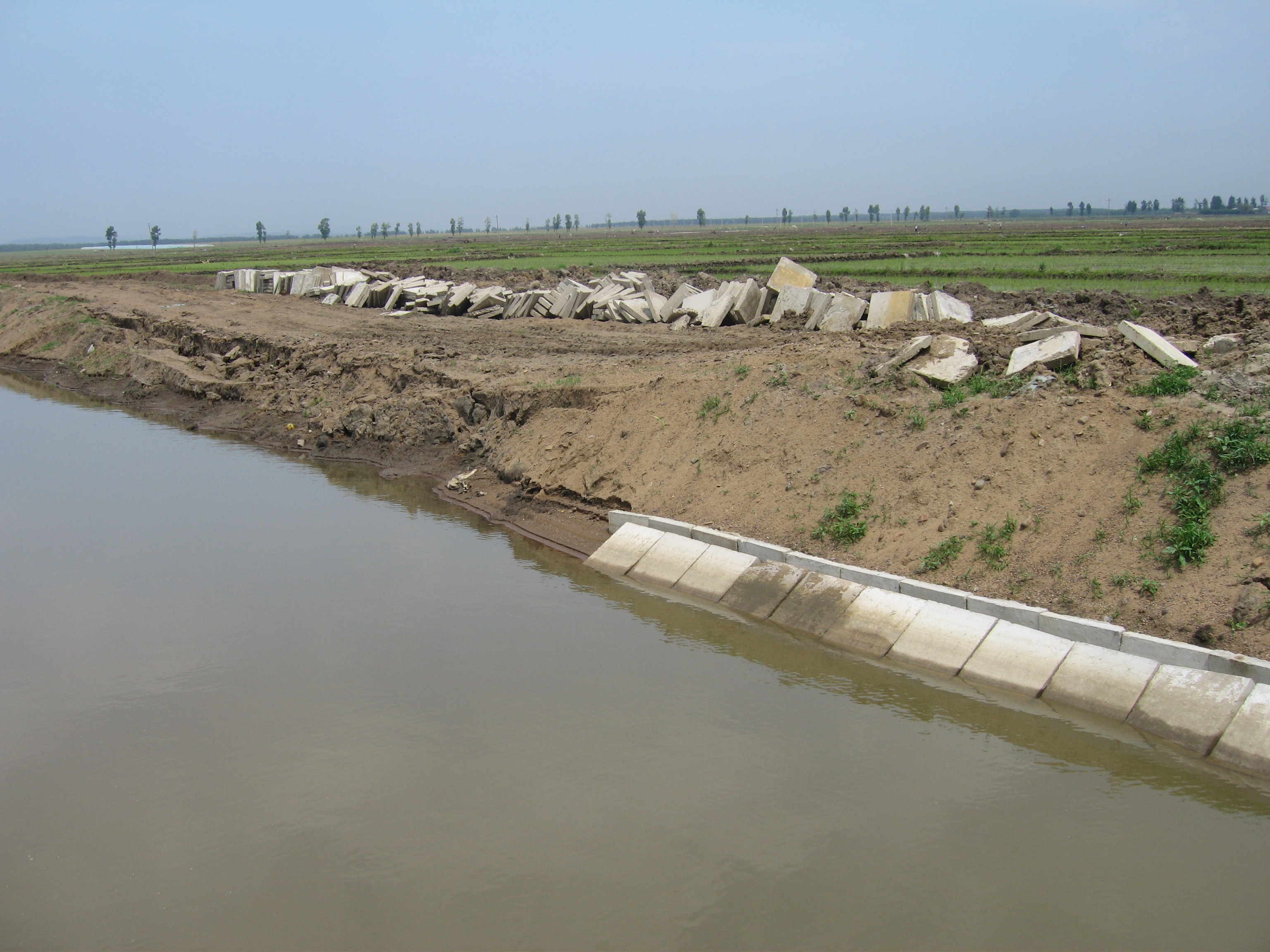 太平川抽水干渠坍塌渠段