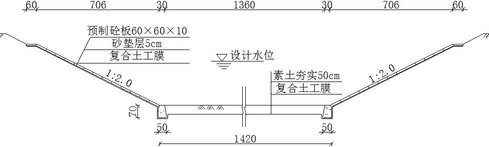 引汤总干渠断面图